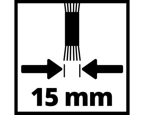 Symbol pro minimální vzdálenost 15 milimetrů
