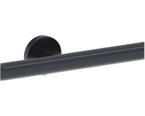 Černý držák na ručníky pro montáž na stěnu