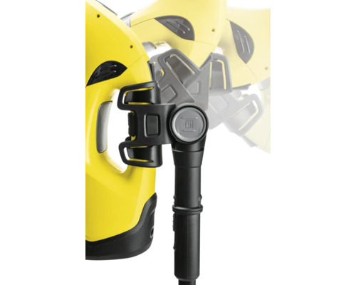 Detailní pohled na čistič oken s teleskopickou tyčí