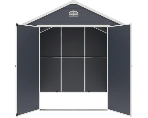 Otevřená zahradní bouda s dvoukřídlými dveřmi