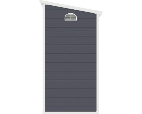 Boční stěna zahradní skříně s větrací mřížkou