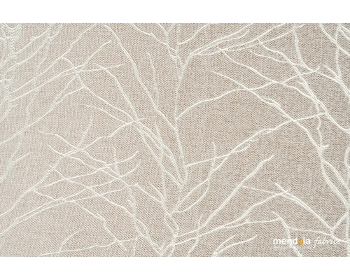 Detail látky se vzorem větví pro interiérový design.