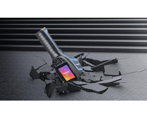 Termokamera na rozbitém povrchu