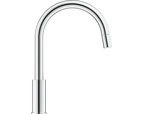 Kuchyňská baterie z kovu s vysokým výtokem