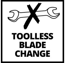 Symbol pro výměnu čepele bez použití nářadí