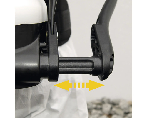 Detailní záběr variabilní stříkací tyče s nastavitelnou tryskou