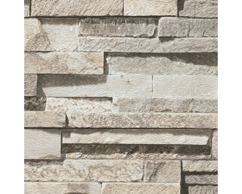 Detail stěny s tapetou se vzorem kamene