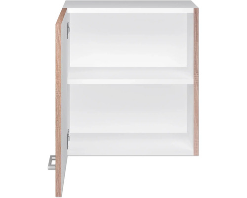 Otevřená závěsná skříňka se dvěma policemi