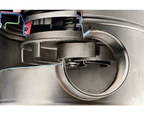 Detailní pohled na ponorné čerpadlo v řezu