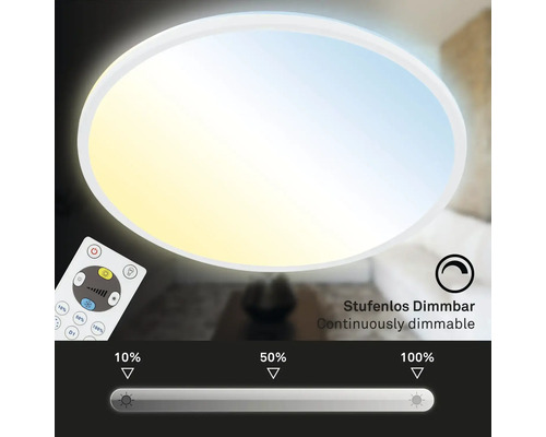 Kulaté LED stropní svítidlo s dálkovým ovládáním pro plynulé stmívání