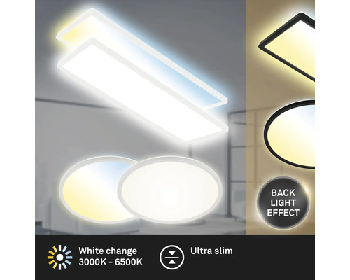 LED stropní svítidlo s nastavitelnou teplotou chromatičnosti a podsvícením
