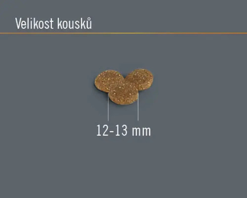 Velikost kousků 12 až 13 milimetrů