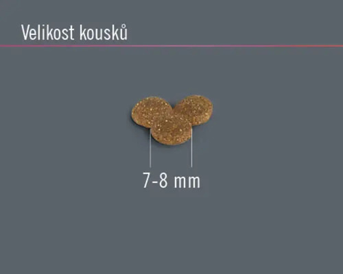 Velikost kousků: 7 až 8 milimetrů