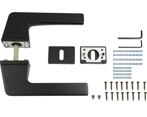 Černá interiérová dveřní souprava s upevňovacím materiálem