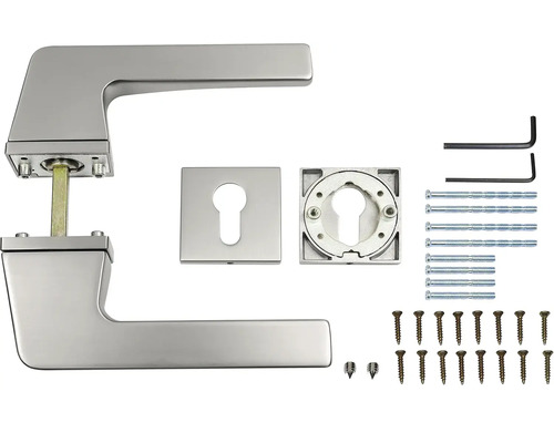 Sada kliky ke dveřím se šrouby a montážním materiálem