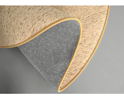 Kulatý korkový koberec s látkovou podložkou