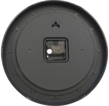 Zadní strana nástěnných hodin s hodinovým strojkem a závěsem