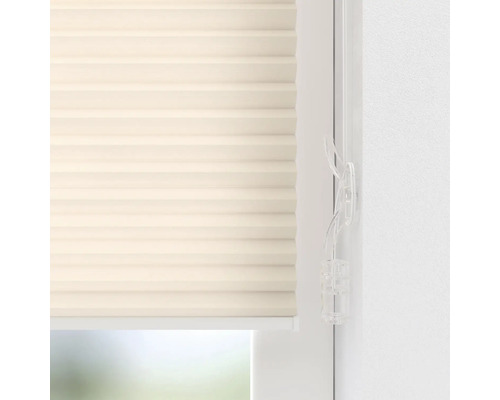 Detail béžové plisované žaluzie s ovládáním