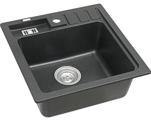 Černý granitový kuchyňský dřez