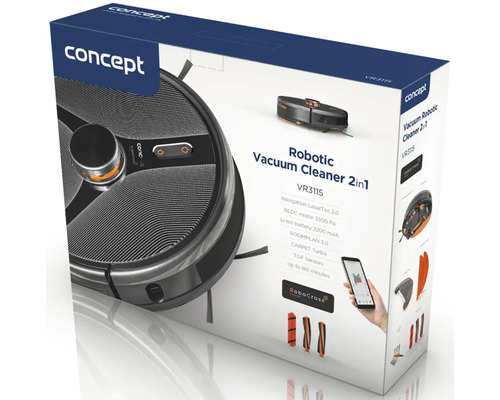 Balení robotického vysavače Concept VR3115 2v1