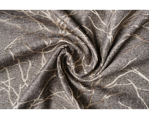 Šedá dekorační látka se vzorem větví