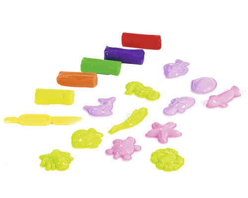 Sada modelovací hmoty s formičkami a nástroji pro děti