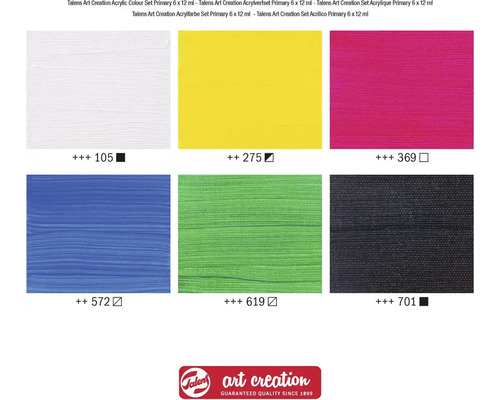 Sada akrylových barev Talens Art Creation Primary, šest barev