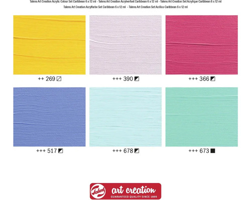 Sada akrylových barev Talens Art Creation Caribbean se šesti barvami