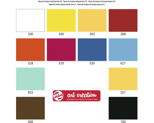 Sada měkkých pastelů Talens Art Creation s dvanácti barvami