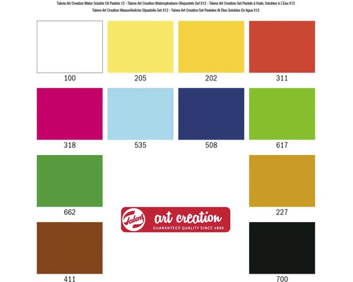 Sada olejových pastelů Talens Art Creation s dvanácti barvami