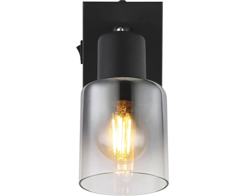 Nástěnné svítidlo se skleněným stínidlem a vypínačem