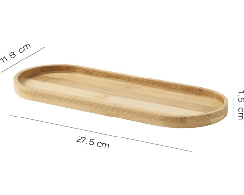 Oválná miska z bambusu, délka 27,5 centimetru