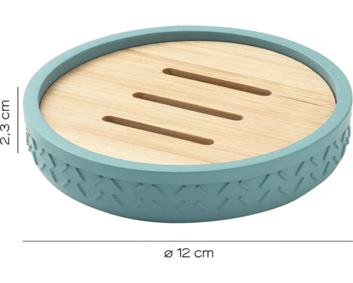Miska na mýdlo z bambusu a plastu, průměr 12 cm