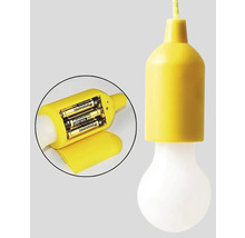 LED lampa na baterie se stahovací šňůrkou a otevřeným prostorem pro baterie