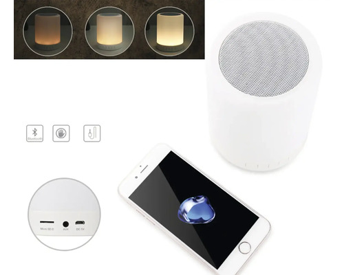 Bezdrátový reproduktor s dotykovou funkcí a chytrý telefon