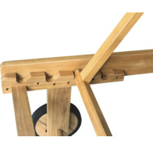 Zahradní lehátko dřevěné GARDEN PLACE 198 x 72 x 43 cm teak