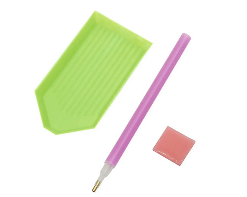 Sada nástrojů pro diamantové malování s miskou, tužkou a voskem