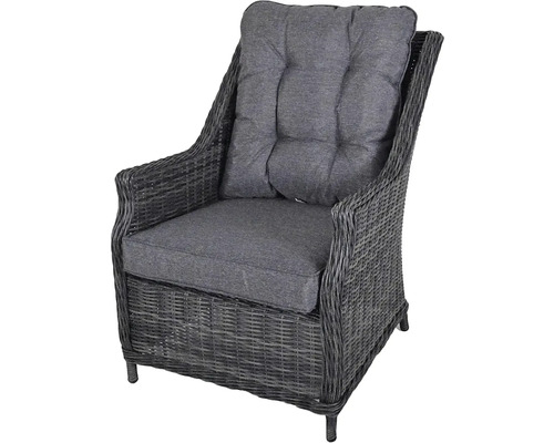 Ratanové křeslo s polštářem pro venkovní použití