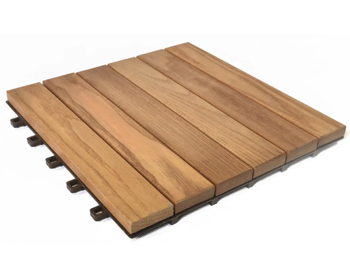 Dřevěná terasová dlaždice na plastové spodní konstrukci