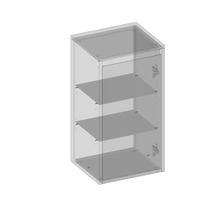 Závěsná skříňka s dvířky a třemi policemi