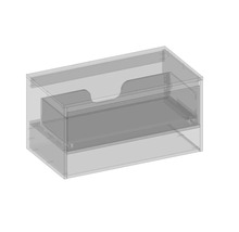 Průhledný plastový úložný box se zásuvkou