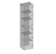 Koupelnová skříňka vysoká Devo Gloria 2.0 bílá matná 40 x 172 x 33 cm GL2-S2DPR40-1-F83