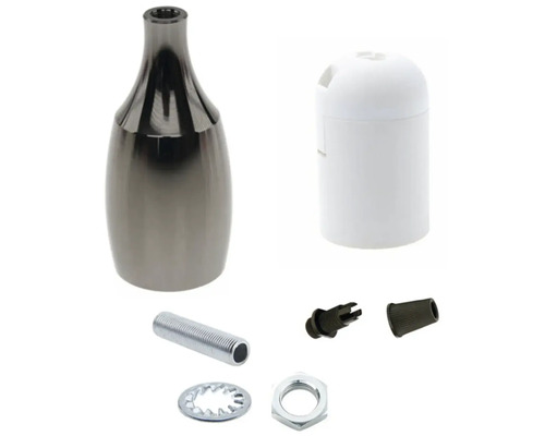 Objímka žárovky s kyvným pouzdrem a příslušenstvím