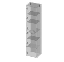 Koupelnová skříňka vysoká Devo Gloria 2.0 šedá matná 40 x 172 x 33 cm GL2-S2DLE40-1-F111