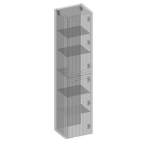 Koupelnová skříňka vysoká Devo Gloria 2.0 bílá matná 40 x 172 x 33 cm GL2-S2DPR40-2-F83