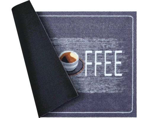 Rohožka s šálkem kávy a nápisem káva