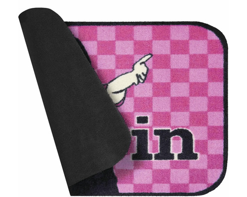 Rohožka se šachovnicovým vzorem a motivem ruky