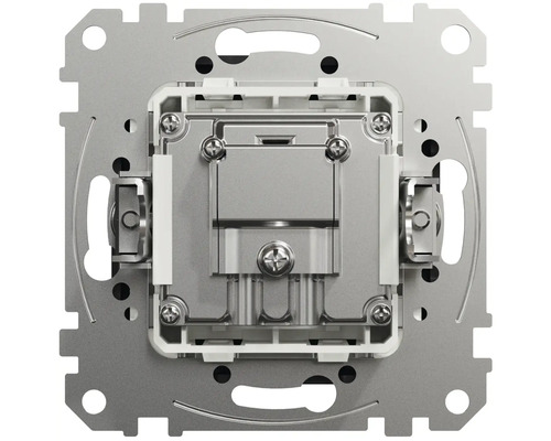 Detailní pohled na instalační krabici se šrouby