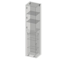 Koupelnová skříňka vysoká Devo Gloria 2.0 fjordová zelená 40 x 172 x 33 cm GL2-S2DKLE40-1-F72