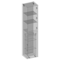 Koupelnová skříňka vysoká Devo Gloria 2.0 šedá matná 40 x 172 x 33 cm GL2-S2DKPR40-1-F111